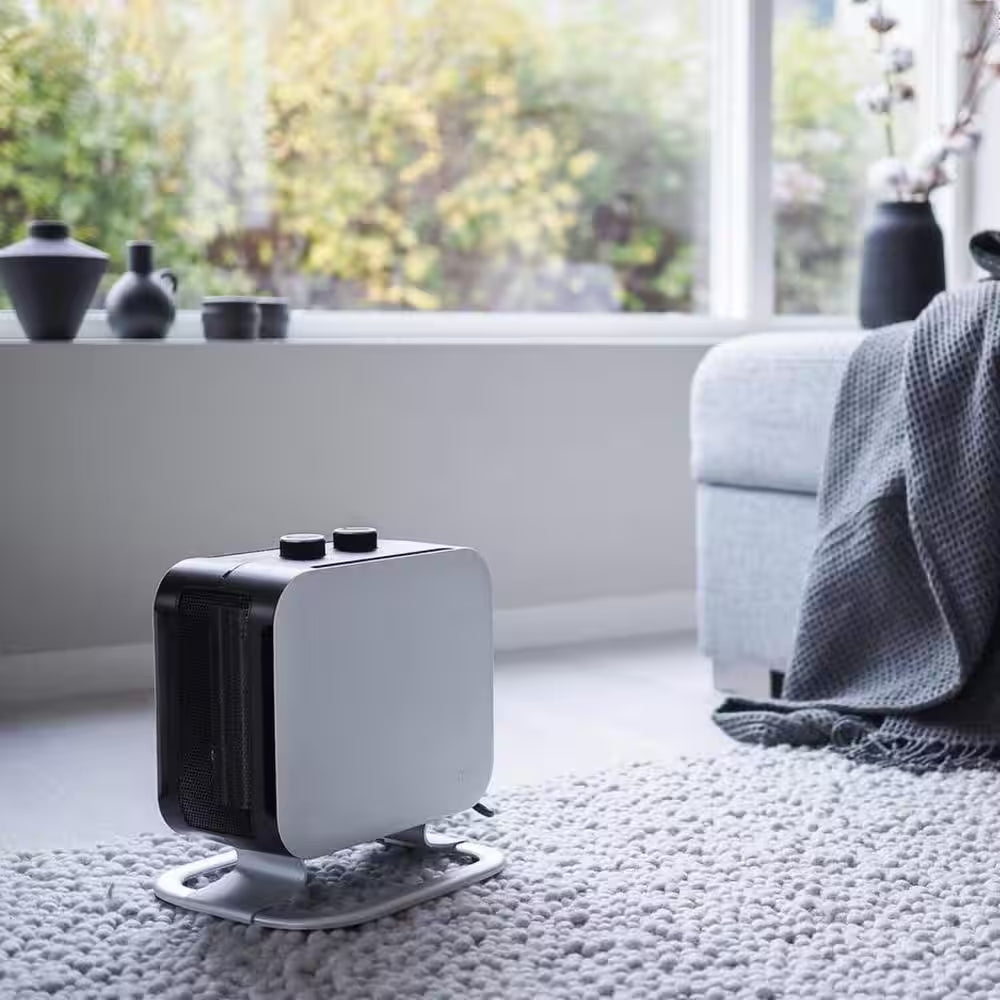 1,500-Watt PTC Portable Fan Heater, White