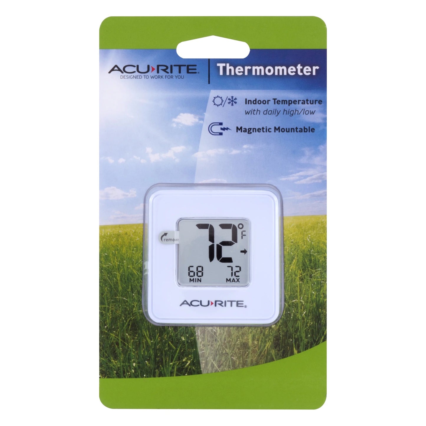 (3 Pack) White Digital Indoor Thermometer with Compact Display, Battery-Powered, (1 X 3.75 X 6.25)