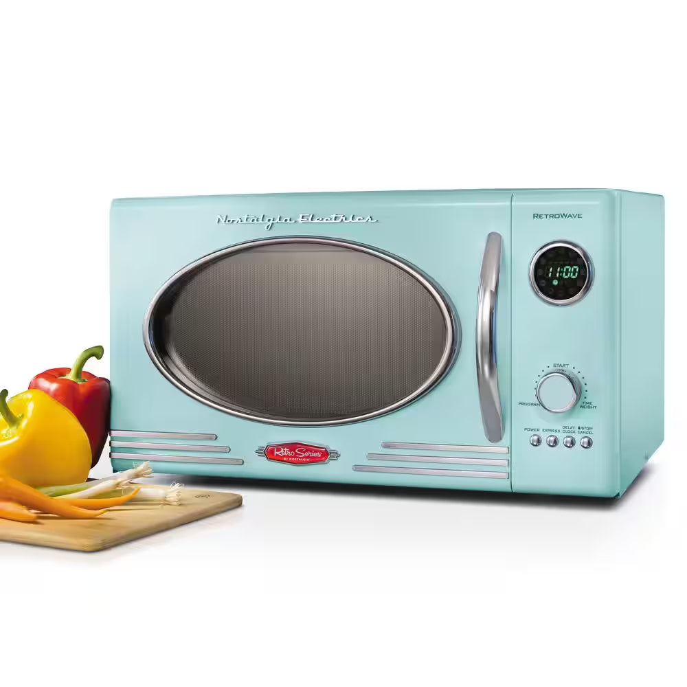 0.9 Cu. Ft. Countertop Microwave Oven in Aqua