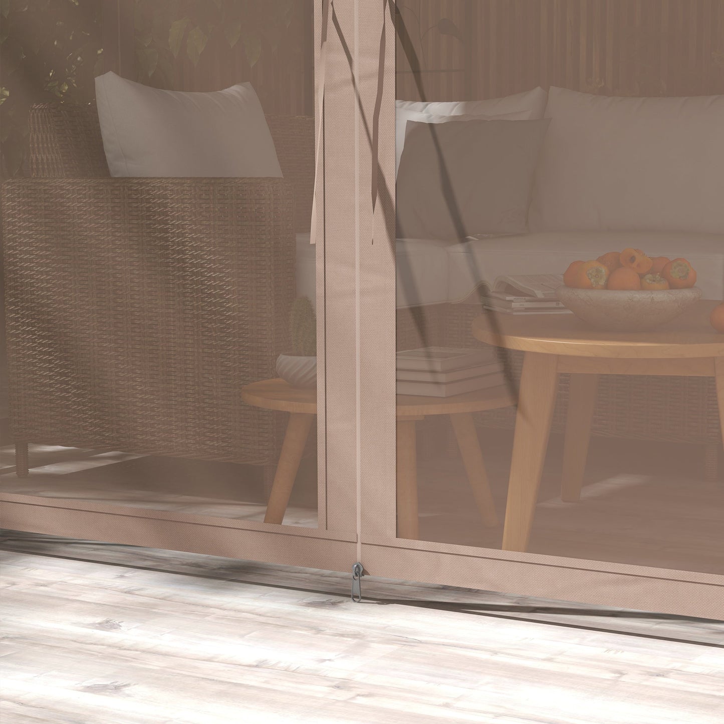 10' x 11.5' Metal Patio Gazebo, Double Roof Outdoor Gazebo Canopy Shelter