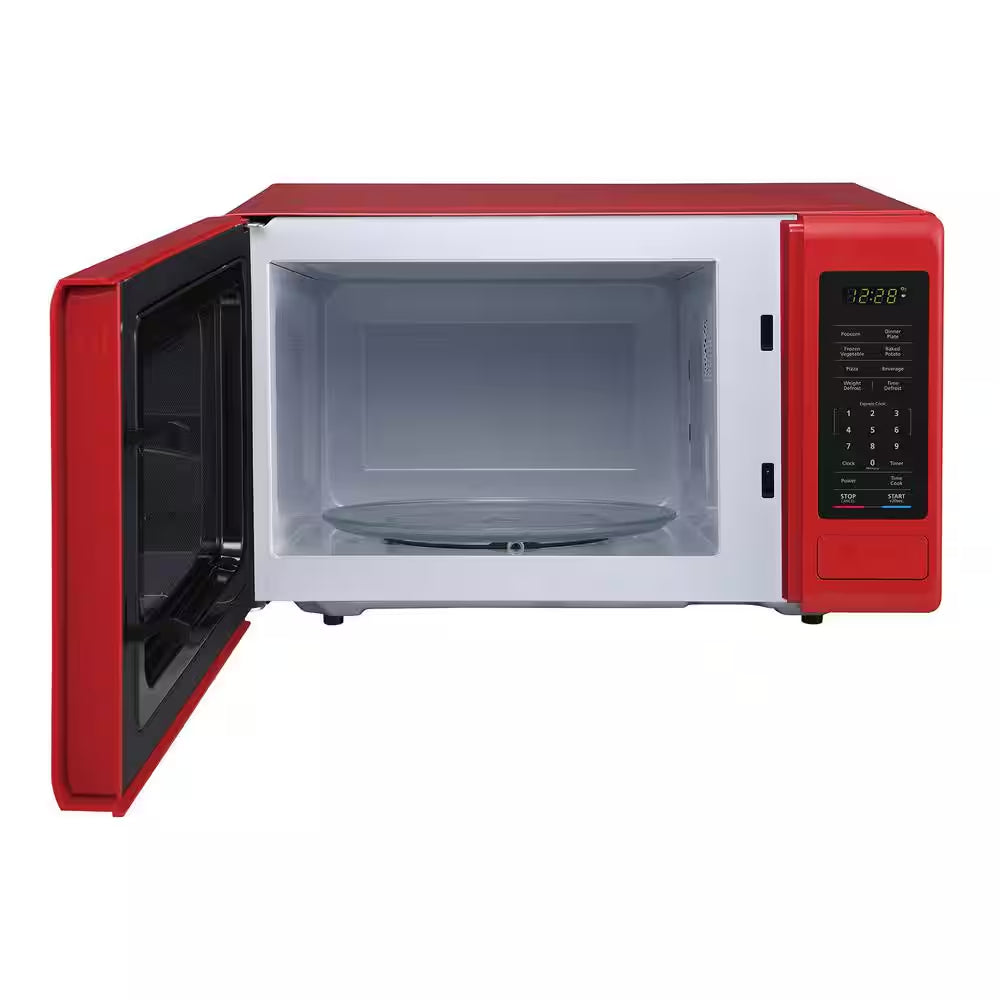 0.9 In. 900 - Watt Countertop Microwave in Red