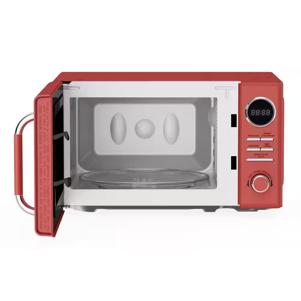 0.7 Cu. Ft. Retro Countertop Microwave in Red