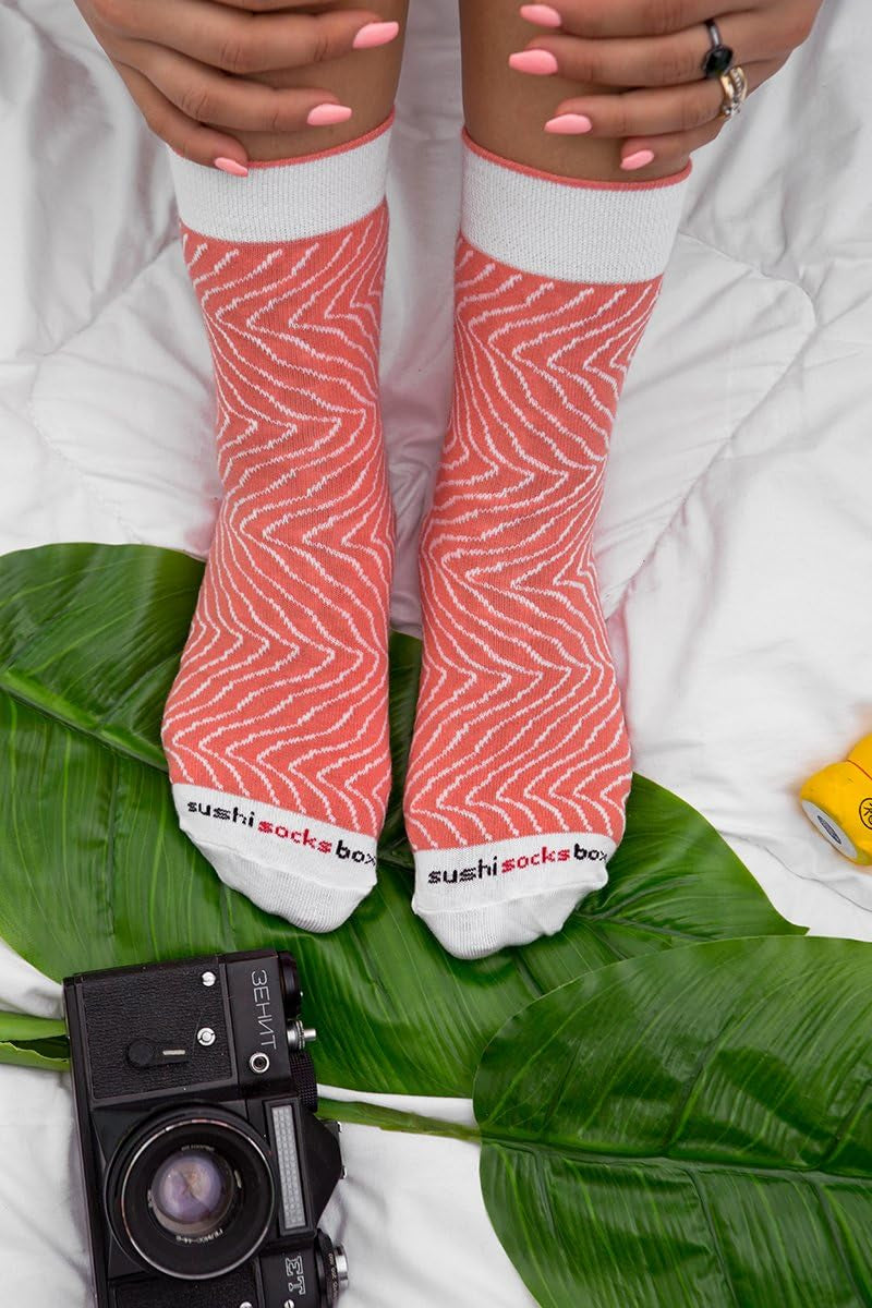 - Men'S Women'S - Sushi Socks Box Salmon Tamago - 2 Pairs