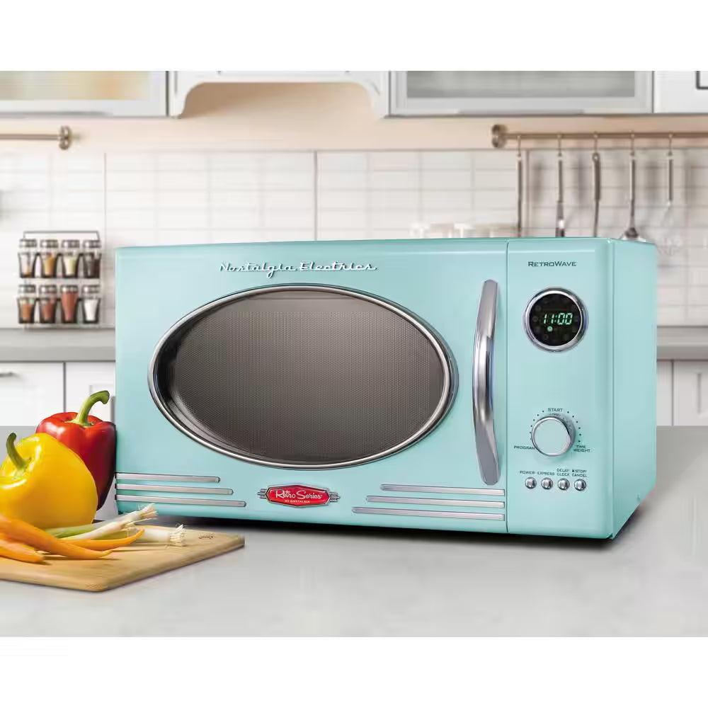 0.9 Cu. Ft. Countertop Microwave Oven in Aqua