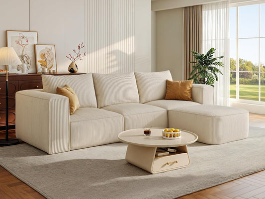 107 Inch Cloud Modular Sofa with Deep Seats Comfort