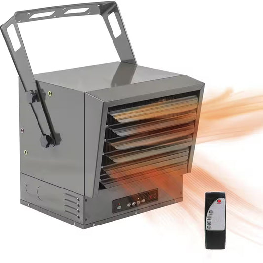10,000-Watt 34,122 BTU Ceiling-Mounted High-Output Fan-Forced Industrial Fan Heater Furnace with Remote Control