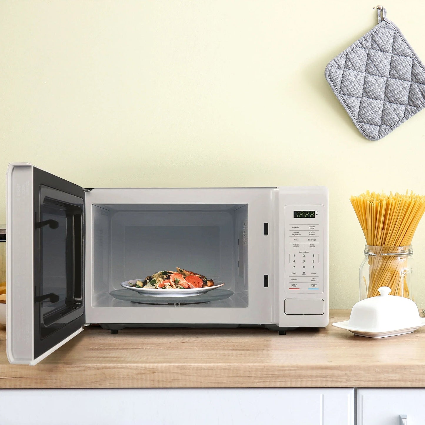 0.9 Cu Ft Countertop Microwave Ovens in White