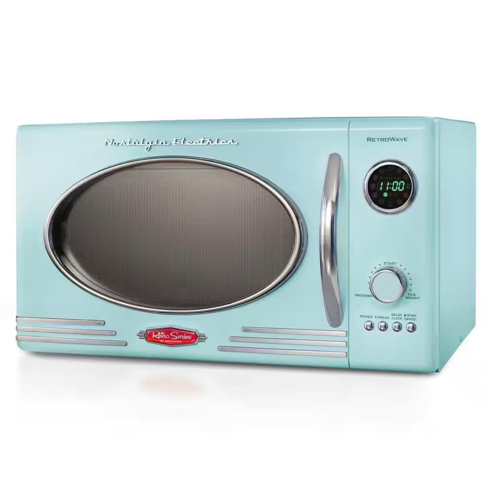 0.9 Cu. Ft. Countertop Microwave Oven in Aqua