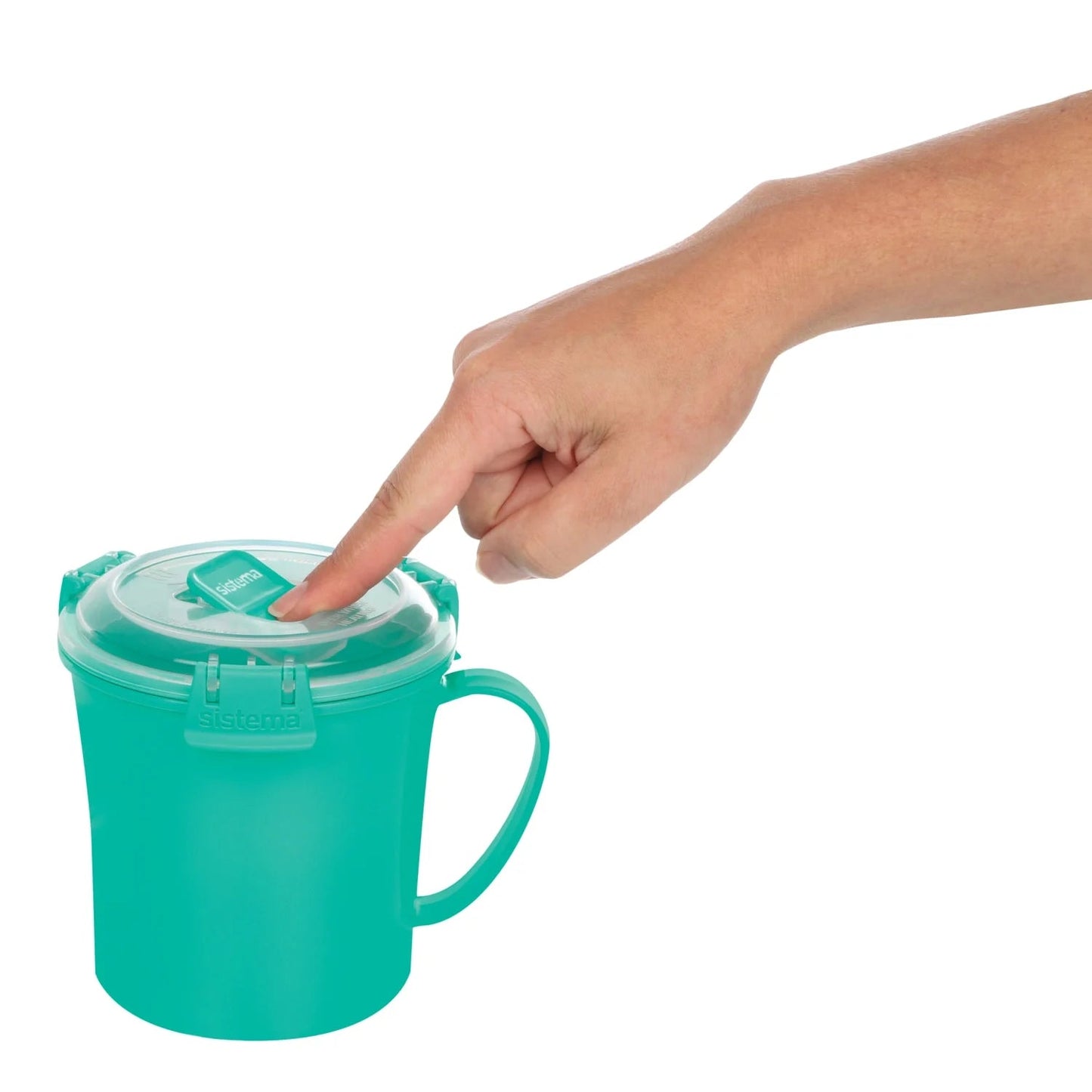 (6 Pack)  Microwave Medium Soup Mug | Microwave Food Container | 656Ml. | Bpa-Free | Minty Teal [21107-8T]
