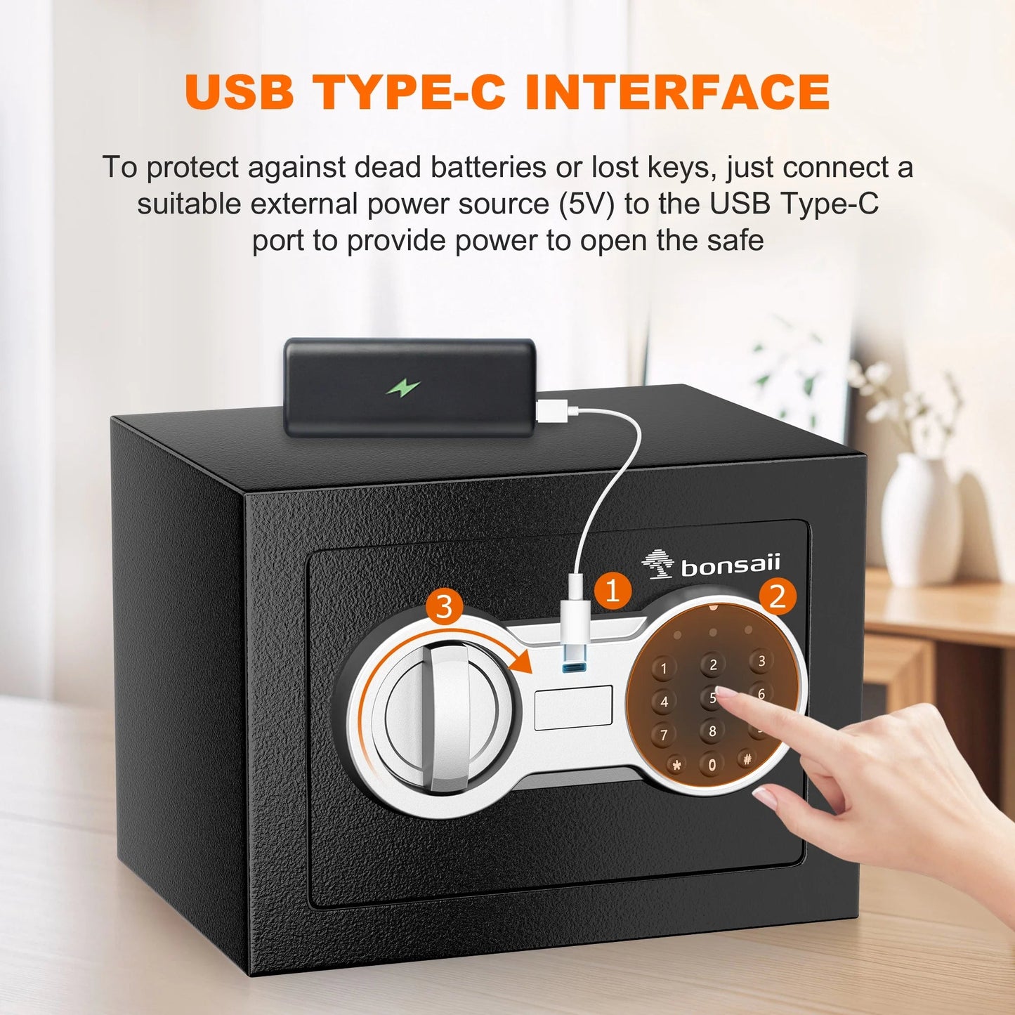 0.23 Cubic Feet Safe Electronic Digital Security Small Money Safe Box with Keypad Lock & Key Lock