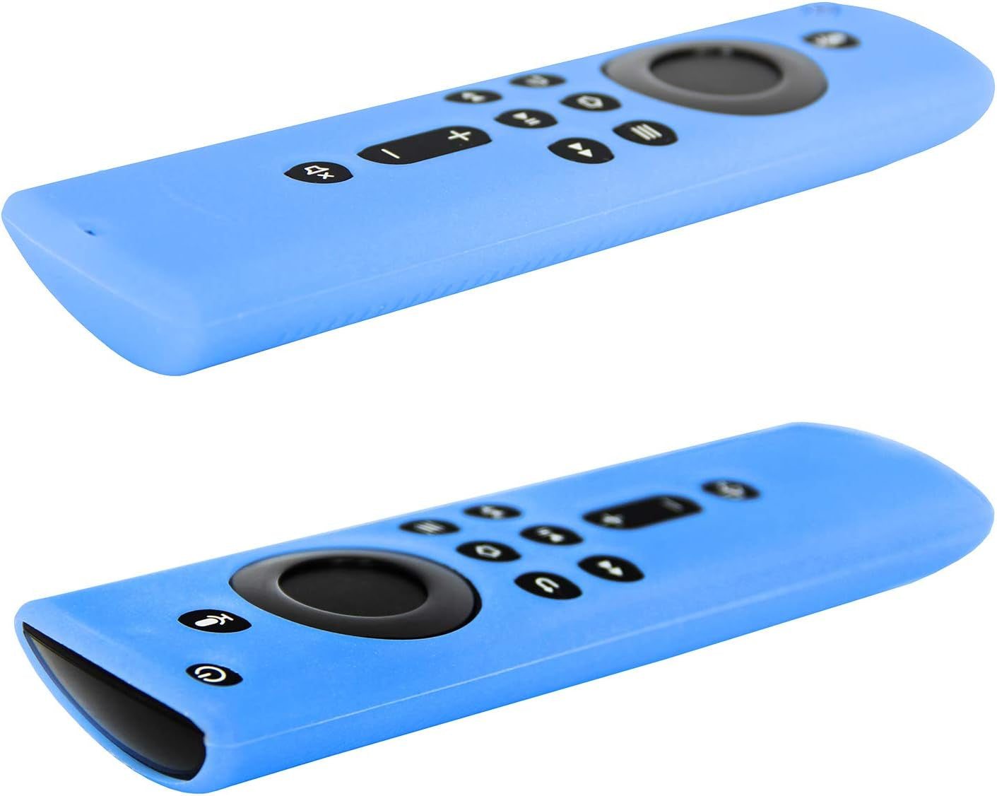 [2 Pack] Semi-Transparent Remote Case for Fire TV Stick 4K / Fire TV Cube/Fire TV (3Rd Gen) Compatible with All-New 2Nd Gen Alexa Voice Remote Control (Translucent Blue Green)