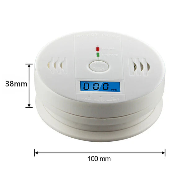 (4 Pack)LCD Display CO Carbon Monoxide Gas Detector Device Home Safety Alarm