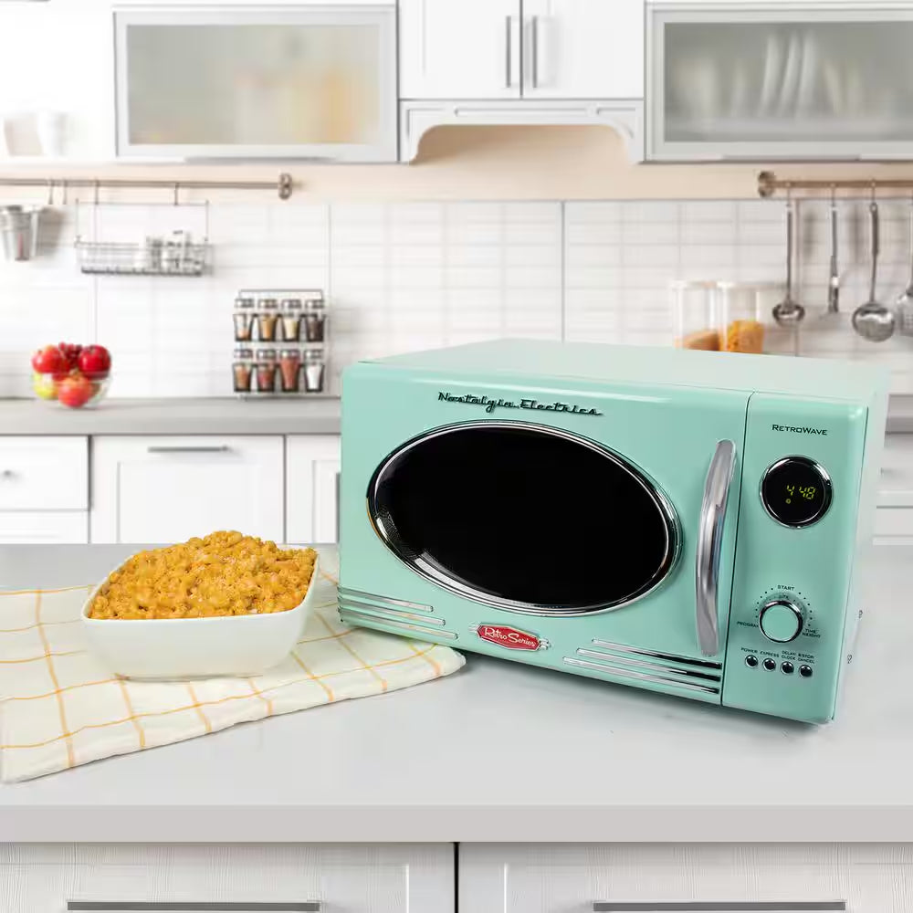 0.9 Cu. Ft. Countertop Microwave Oven in Aqua