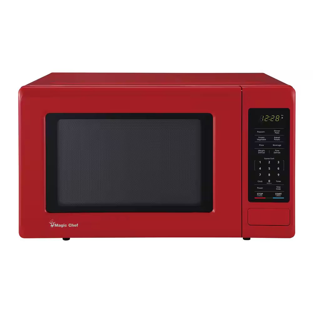 0.9 In. 900 - Watt Countertop Microwave in Red