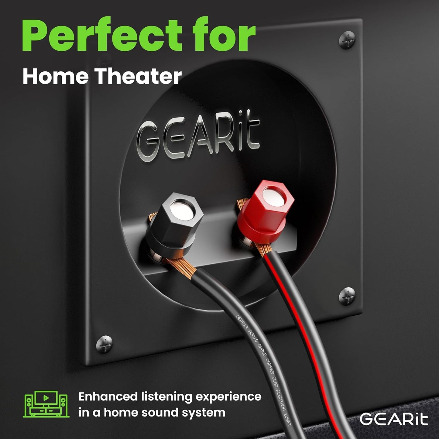 10 Gauge Speaker Wire, Speaker Cable 100Ft for Car Audio, Home Theater,