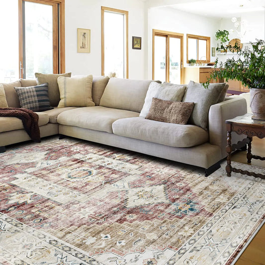 YOUFORTONG Washable 8x10 Area Rugs: Rugs for Living Room Ultra Soft Carpet for