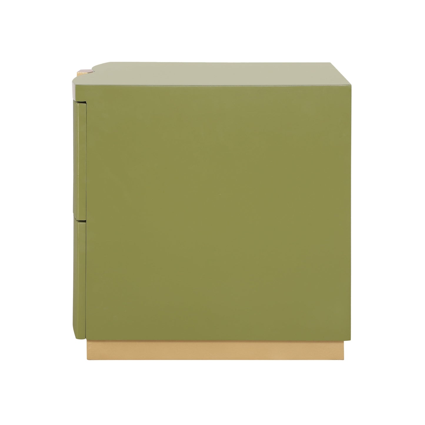- Lunera Modern Storage Nightstand with Fluted Design and Heavy Duty Base