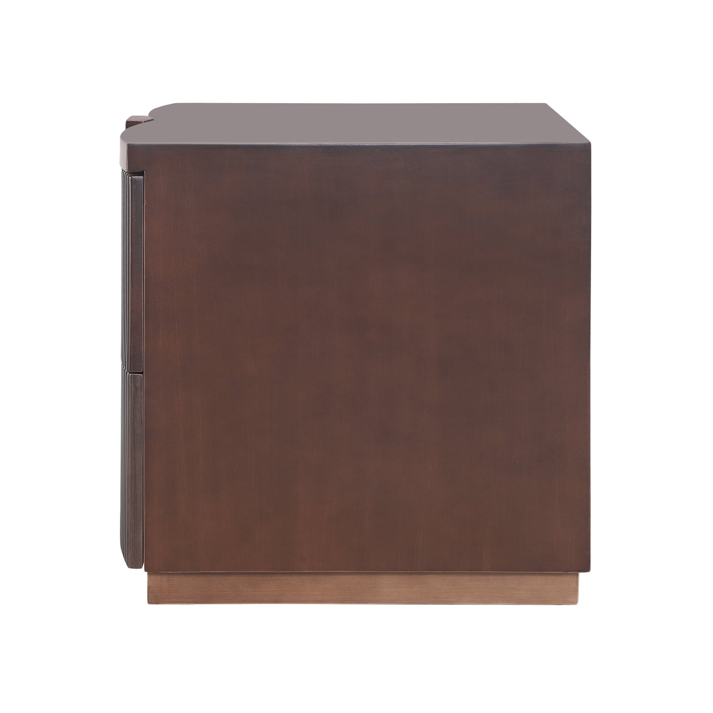 - Lunera Modern Storage Nightstand with Fluted Design and Heavy Duty Base
