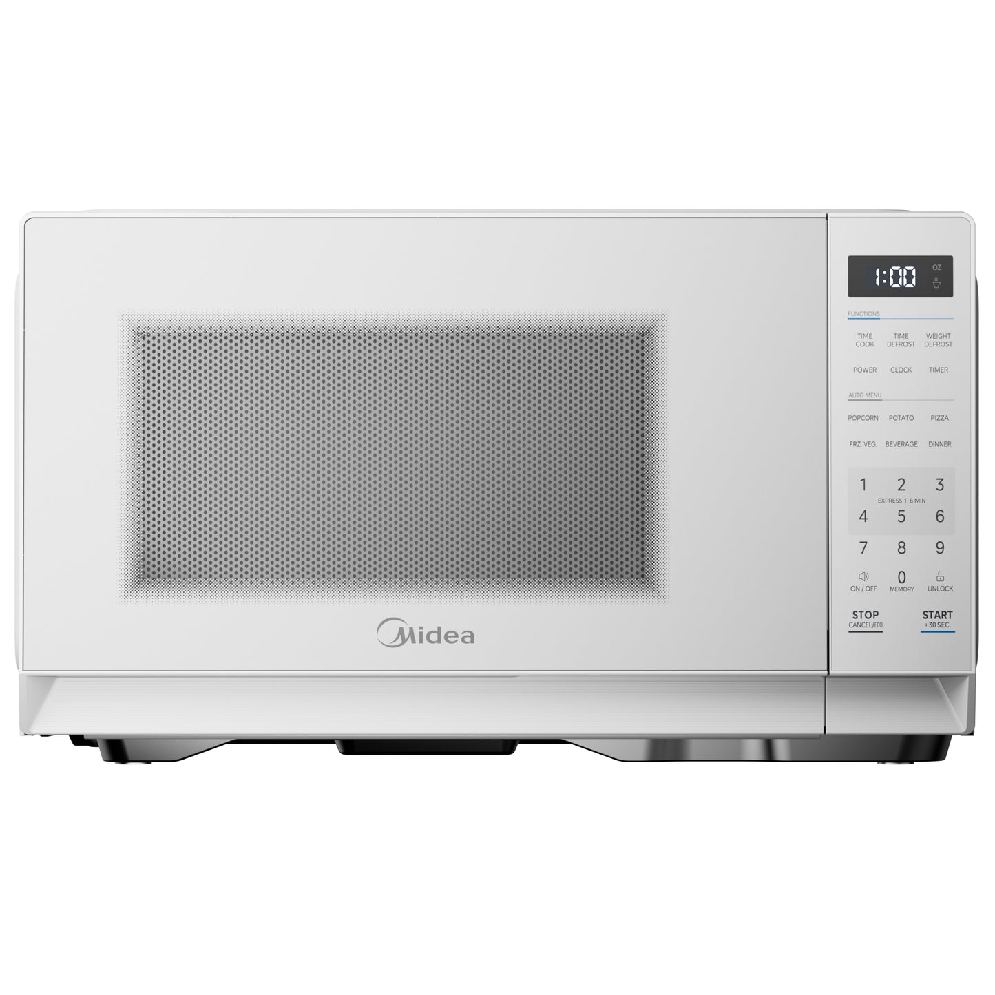 1.1 Cu. Ft. Countertop Microwave Oven, 1000W, Small Microwave for Apartment, Dorm, Kitchen, White