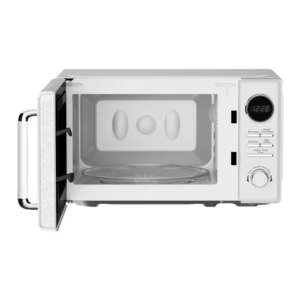 0.7 Cu. Ft. Retro Countertop Microwave in White