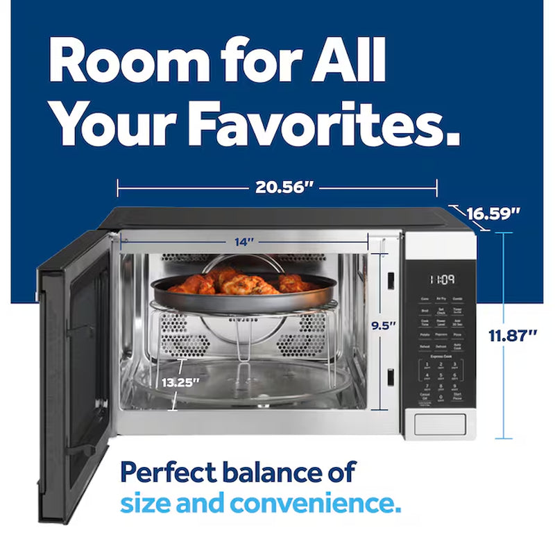 1.0 - Cu Ft 1050 - Watt Air Fry Countertop Convection Microwave ( Stainless