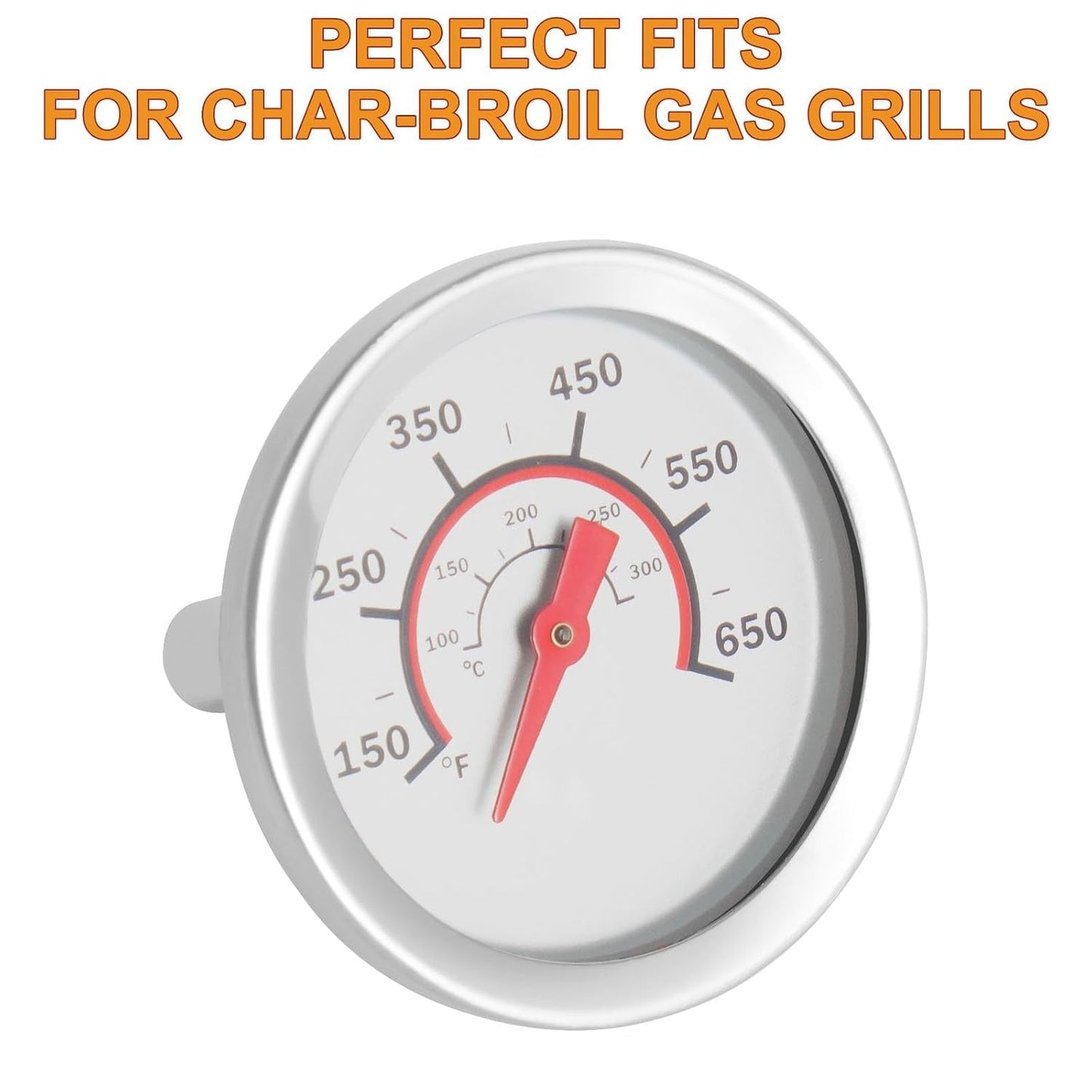 1.8" Lid Temperature Gauge for Charbroil Grill Thermometer Replacement