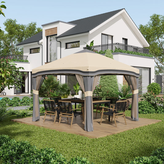 10' x 10' Pop Up Canopy Tent with Netting, Instant Tents for Parties, Height