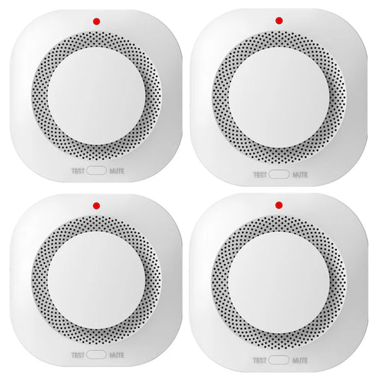 (4 Pack)Smoke Alarm Fire Protection Home Security System Smoke Alarm (Logistics