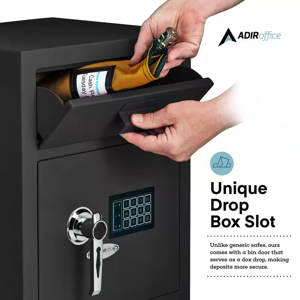 1.1 Cu. Ft. Steel Digital Depository Safe with Digital Keypad, Black