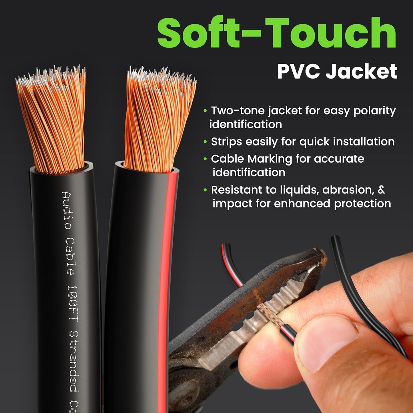 10 Gauge Speaker Wire, Speaker Cable 100Ft for Car Audio, Home Theater,