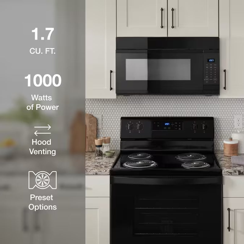 1.7 - Cu Ft Over - The - Range Microwave ( Black )