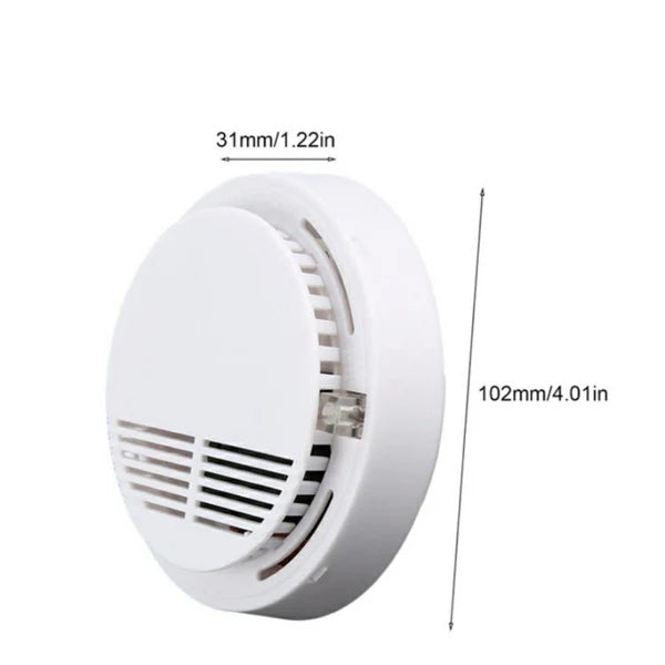 (4 Pack) Smoke Alarm Detector Home Fire Safety Sensor Alert Battery Included
