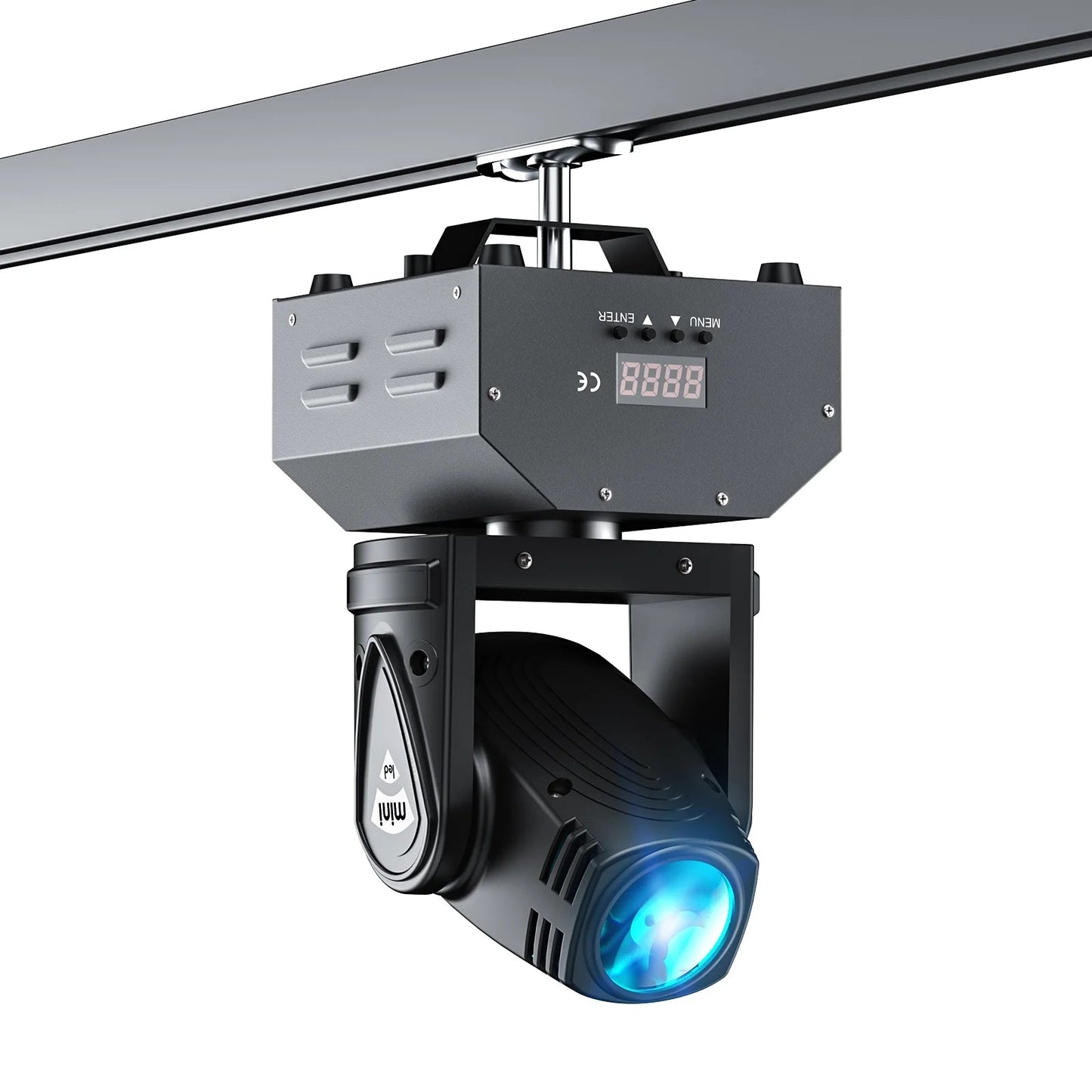 1-Pack 100W Mini LED Moving Head Spotlight - RGBW Stage Light W/ DMX & Sound Control, 11/13 Channels for DJ, Disco, Club, Party, Wedding, Bar Events