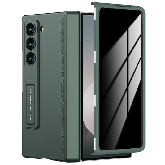 YQODSZ for Samsung Galaxy Z Fold 6 2024 Case with Privacy Screen Protector Z Fold 6 Anti-Spy Phone Case with Magnetic Hinge Protection Kickstand Protective Cover Case for Z Fold 6 Green