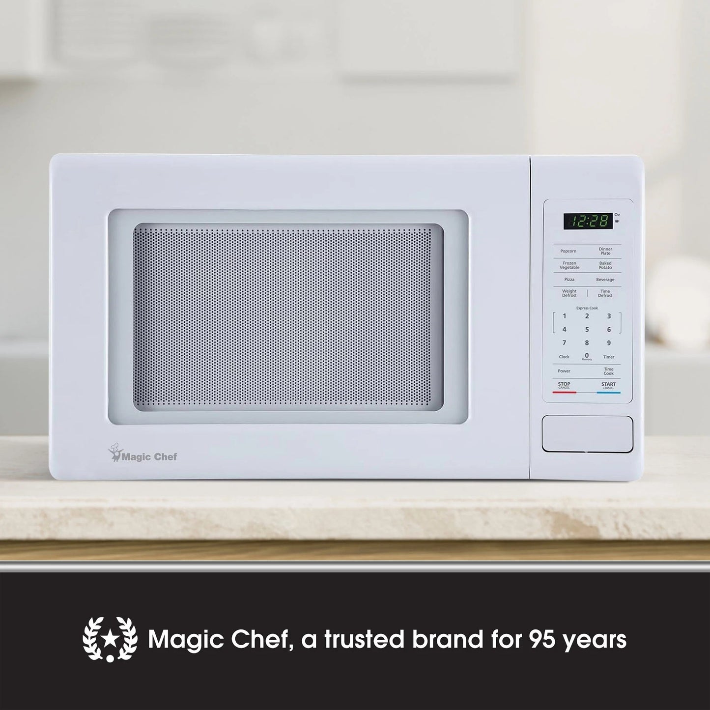 0.9 Cu Ft Countertop Microwave Ovens in White